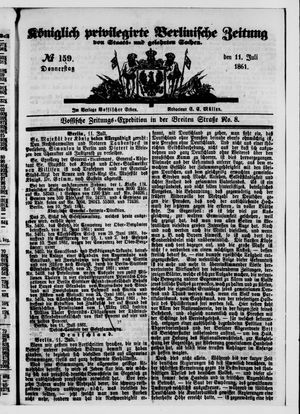 Königlich privilegirte Berlinische Zeitung von Staats- und gelehrten Sachen on Jul 11, 1861
