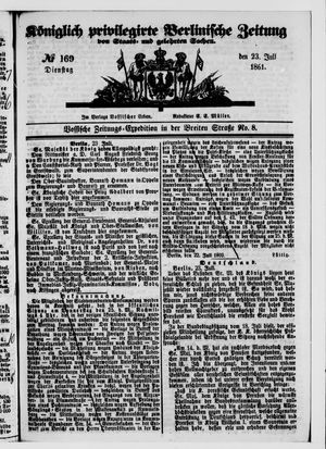 Königlich privilegirte Berlinische Zeitung von Staats- und gelehrten Sachen vom 23.07.1861