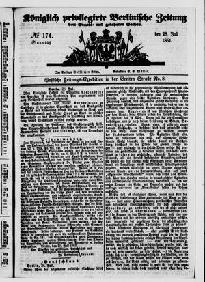 Königlich privilegirte Berlinische Zeitung von Staats- und gelehrten Sachen on Jul 28, 1861