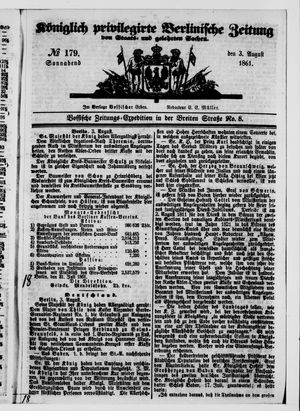 Königlich privilegirte Berlinische Zeitung von Staats- und gelehrten Sachen on Aug 3, 1861