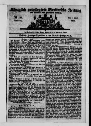 Königlich privilegirte Berlinische Zeitung von Staats- und gelehrten Sachen vom 01.06.1862