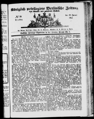 Königlich privilegirte Berlinische Zeitung von Staats- und gelehrten Sachen vom 19.01.1864