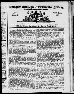 Königlich privilegirte Berlinische Zeitung von Staats- und gelehrten Sachen vom 21.01.1864