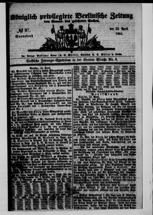 Königlich privilegirte Berlinische Zeitung von Staats- und gelehrten Sachen vom 23.04.1864