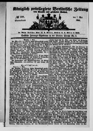 Königlich privilegirte Berlinische Zeitung von Staats- und gelehrten Sachen on May 7, 1864