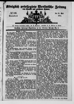 Königlich privilegirte Berlinische Zeitung von Staats- und gelehrten Sachen on May 21, 1864