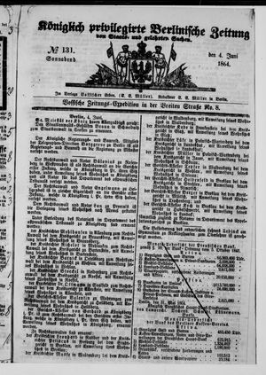 Königlich privilegirte Berlinische Zeitung von Staats- und gelehrten Sachen vom 04.06.1864
