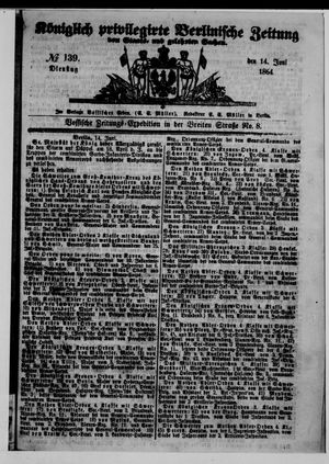 Königlich privilegirte Berlinische Zeitung von Staats- und gelehrten Sachen vom 14.06.1864