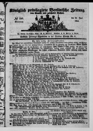 Königlich privilegirte Berlinische Zeitung von Staats- und gelehrten Sachen vom 26.06.1864