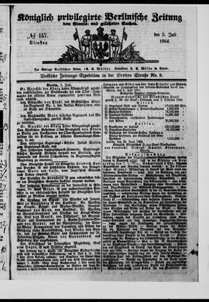 Königlich privilegirte Berlinische Zeitung von Staats- und gelehrten Sachen vom 05.07.1864