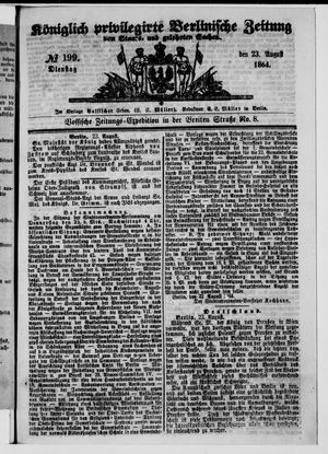Königlich privilegirte Berlinische Zeitung von Staats- und gelehrten Sachen vom 23.08.1864