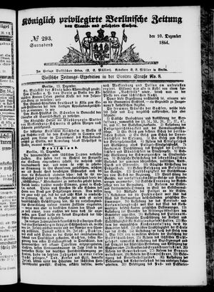 Königlich privilegirte Berlinische Zeitung von Staats- und gelehrten Sachen on Dec 10, 1864