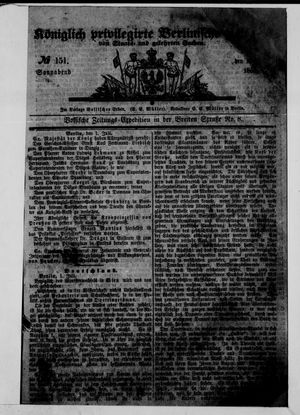 Königlich privilegirte Berlinische Zeitung von Staats- und gelehrten Sachen vom 01.07.1865