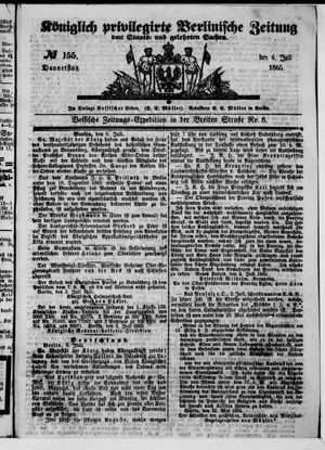 Königlich privilegirte Berlinische Zeitung von Staats- und gelehrten Sachen vom 06.07.1865