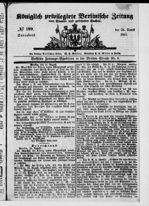 Königlich privilegirte Berlinische Zeitung von Staats- und gelehrten Sachen vom 26.08.1865