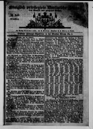 Königlich privilegirte Berlinische Zeitung von Staats- und gelehrten Sachen on Oct 24, 1865