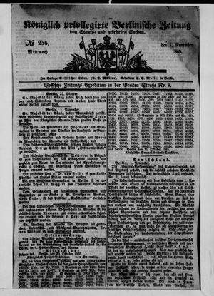 Königlich privilegirte Berlinische Zeitung von Staats- und gelehrten Sachen on Nov 1, 1865