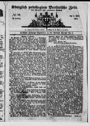 Königlich privilegirte Berlinische Zeitung von Staats- und gelehrten Sachen on Feb 6, 1866