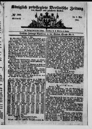 Königlich privilegirte Berlinische Zeitung von Staats- und gelehrten Sachen vom 02.05.1866