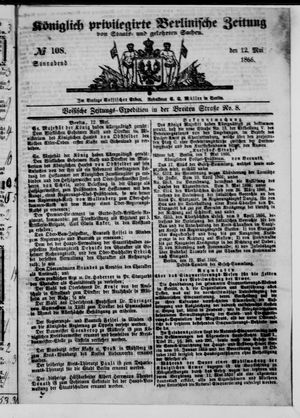 Königlich privilegirte Berlinische Zeitung von Staats- und gelehrten Sachen on May 11, 1866