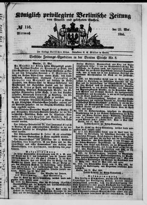 Königlich privilegirte Berlinische Zeitung von Staats- und gelehrten Sachen vom 23.05.1866