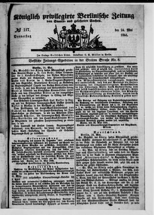 Königlich privilegirte Berlinische Zeitung von Staats- und gelehrten Sachen vom 24.05.1866
