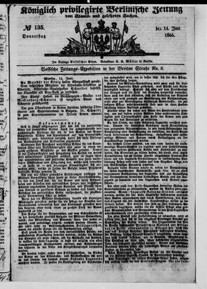 Königlich privilegirte Berlinische Zeitung von Staats- und gelehrten Sachen vom 14.06.1866