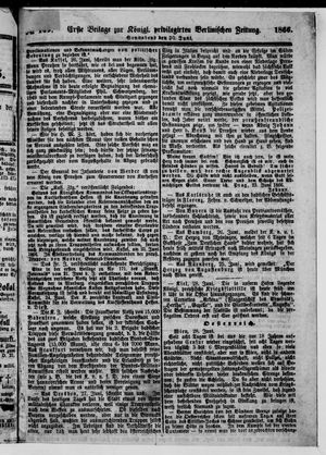 Königlich privilegirte Berlinische Zeitung von Staats- und gelehrten Sachen vom 30.06.1866