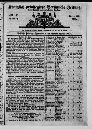 Königlich privilegirte Berlinische Zeitung von Staats- und gelehrten Sachen on Jul 11, 1866