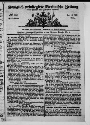 Königlich privilegirte Berlinische Zeitung von Staats- und gelehrten Sachen on Jul 14, 1866
