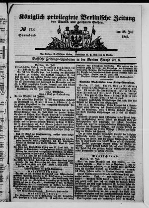 Königlich privilegirte Berlinische Zeitung von Staats- und gelehrten Sachen vom 28.07.1866