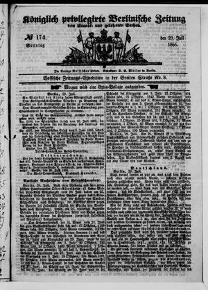Königlich privilegirte Berlinische Zeitung von Staats- und gelehrten Sachen on Jul 29, 1866