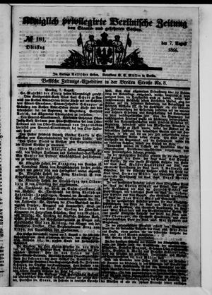 Königlich privilegirte Berlinische Zeitung von Staats- und gelehrten Sachen vom 07.08.1866