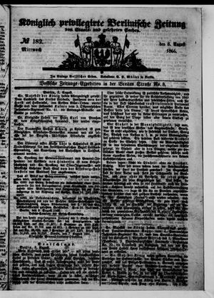 Königlich privilegirte Berlinische Zeitung von Staats- und gelehrten Sachen on Aug 8, 1866