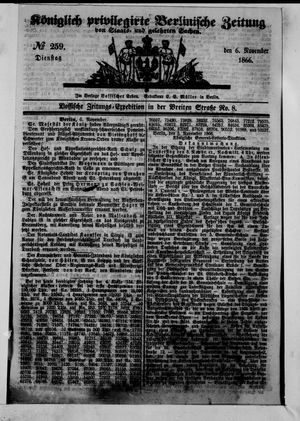 Königlich privilegirte Berlinische Zeitung von Staats- und gelehrten Sachen on Nov 6, 1866
