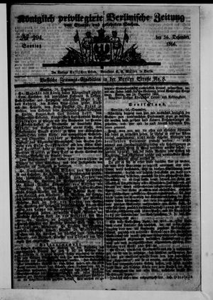 Königlich privilegirte Berlinische Zeitung von Staats- und gelehrten Sachen on Dec 16, 1866