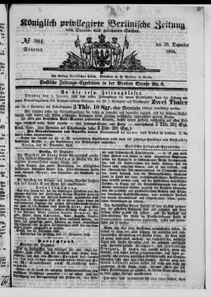Königlich privilegirte Berlinische Zeitung von Staats- und gelehrten Sachen on Dec 30, 1866