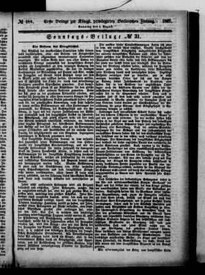 Königlich privilegirte Berlinische Zeitung von Staats- und gelehrten Sachen on Aug 4, 1867