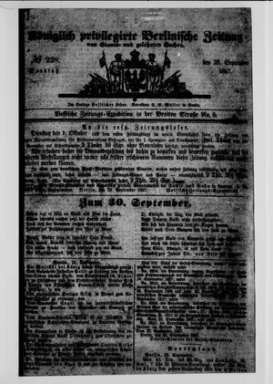 Königlich privilegirte Berlinische Zeitung von Staats- und gelehrten Sachen on Sep 29, 1867