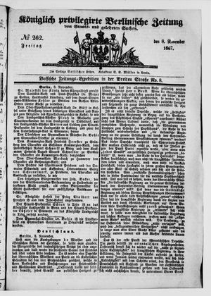 Königlich privilegirte Berlinische Zeitung von Staats- und gelehrten Sachen on Nov 8, 1867