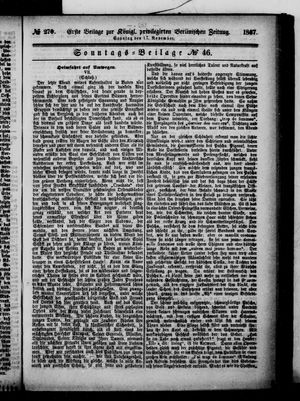 Königlich privilegirte Berlinische Zeitung von Staats- und gelehrten Sachen on Nov 17, 1867