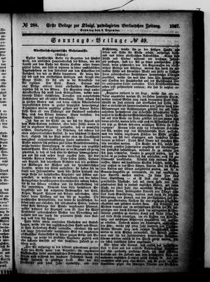 Königlich privilegirte Berlinische Zeitung von Staats- und gelehrten Sachen vom 08.12.1867