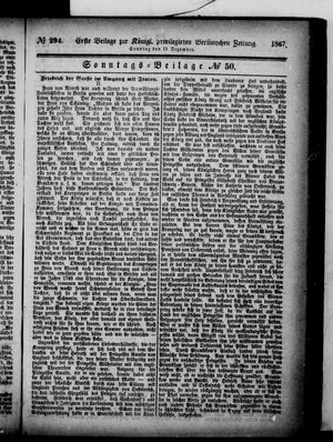 Königlich privilegirte Berlinische Zeitung von Staats- und gelehrten Sachen on Dec 15, 1867