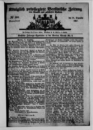 Königlich privilegirte Berlinische Zeitung von Staats- und gelehrten Sachen on Dec 21, 1867