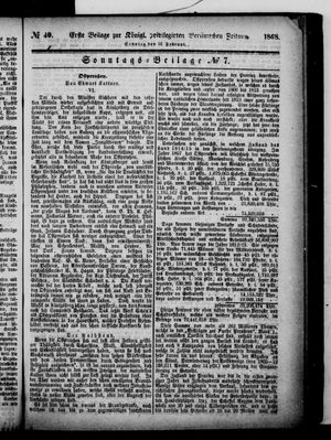 Königlich privilegirte Berlinische Zeitung von Staats- und gelehrten Sachen on Feb 16, 1868