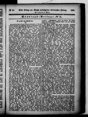 Königlich privilegirte Berlinische Zeitung von Staats- und gelehrten Sachen vom 15.03.1868