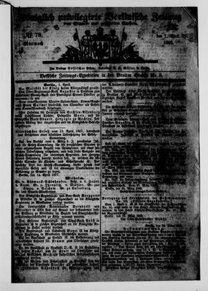 Königlich privilegirte Berlinische Zeitung von Staats- und gelehrten Sachen on Apr 1, 1868