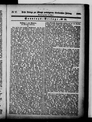 Königlich privilegirte Berlinische Zeitung von Staats- und gelehrten Sachen vom 12.04.1868