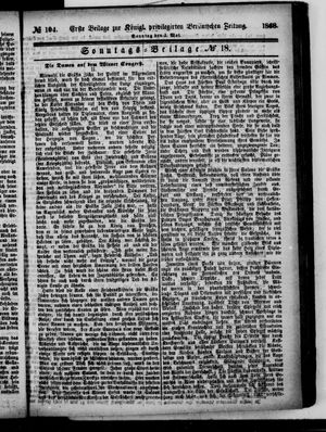 Königlich privilegirte Berlinische Zeitung von Staats- und gelehrten Sachen vom 03.05.1868