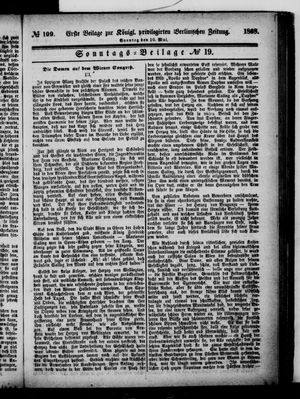 Königlich privilegirte Berlinische Zeitung von Staats- und gelehrten Sachen vom 10.05.1868